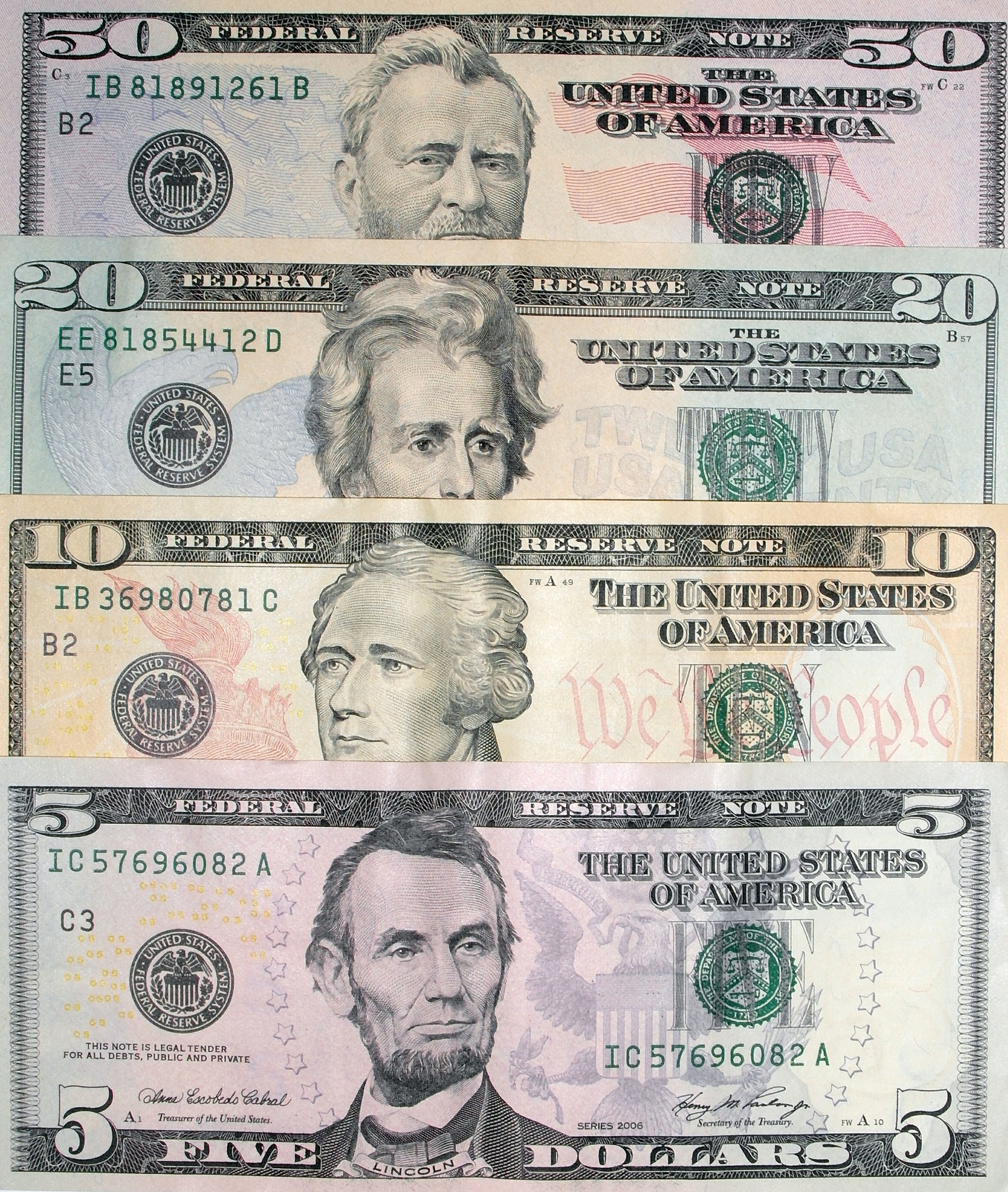 アメリカのドル紙幣
